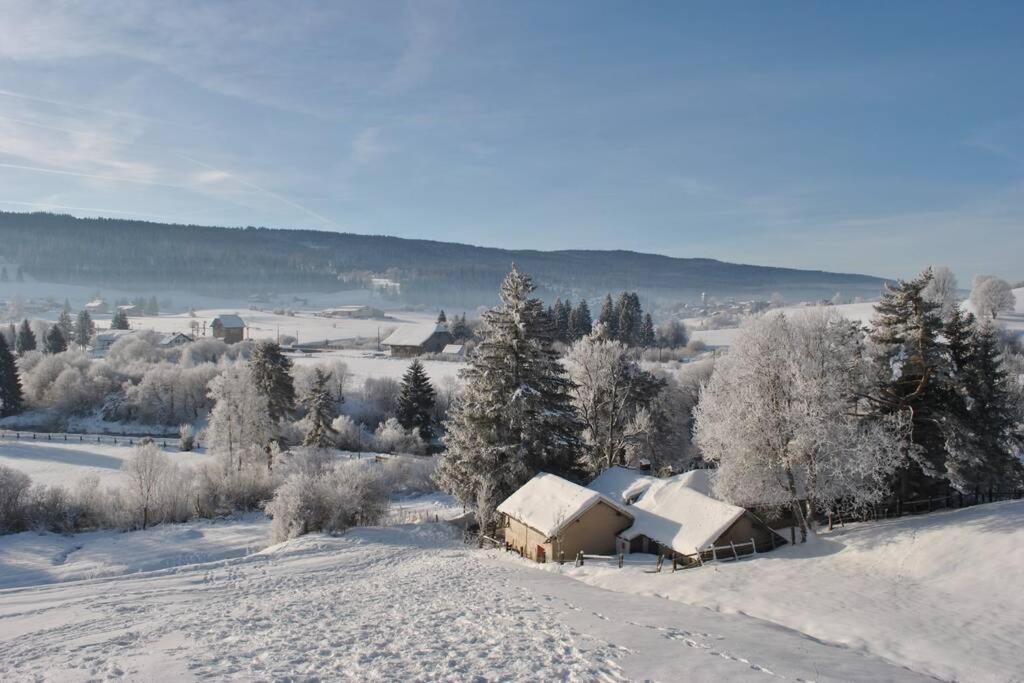 Gîte du Fourpéret-Parc Naturel du Haut-Jura Longevilles-Mont-dʼOr Extérieur photo